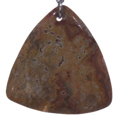 Bead, Jasper Genuine Gemstone 1.75" Triangle Pendant Bead