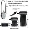 ALEVMOOM XXL 18.1" Telescoping Stool with Thick Cushion, Portable Telescoping More Sturdy Capacity 800Ib,Collapsible Retractable Adjustable Folding Stool for Garden Hiking Fishing BBQ view 3