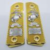 1911 Grips Full Size for Colt Rock Island Springfield Taurus Gold Nickel view 1