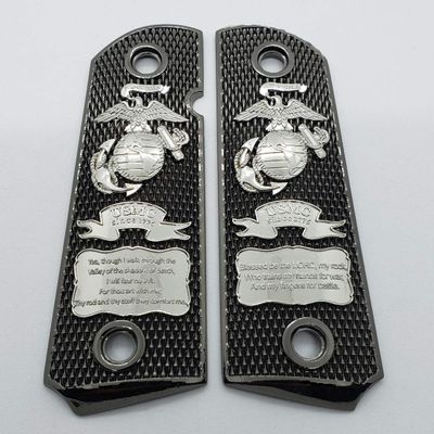 1911 Grips Full Size for Kimber Colt Rock Island Springfield Taurus Nickel Silver
