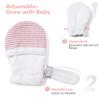 HAPIU Baby No Scratch Mittens,Newborn Baby Mittens,Pink Stripe,0-3 Months view 3