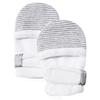 HAPIU Baby No Scratch Mittens,Newborn Baby Mittens,Gray Stripe,0-3 Months view 1