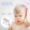 HAPIU Baby No Scratch Mittens,Newborn Baby Mittens,Gray Stripe,0-3 Months view 2