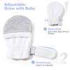 HAPIU Baby No Scratch Mittens,Newborn Baby Mittens,Gray Stripe,0-3 Months view 3