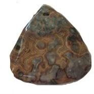 Bead, Jasper Genuine Gemstone 1.75" Triangle Pendant Bead