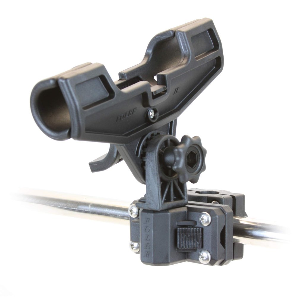 Folbe F104 - Advantage JR Universal Rail Mounted Rod Holder - for 1.040"-1.35" Round Rails