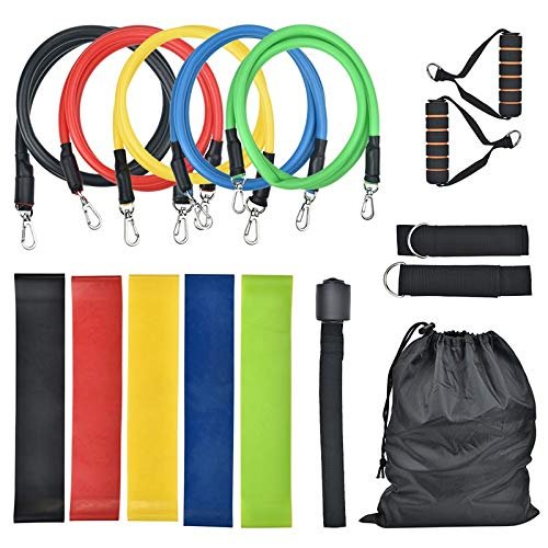 16Pcs Resistance Bands Set with Exercise Bands