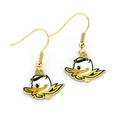 NCAA Oregon Ducks Team Logo Dangler Earrings