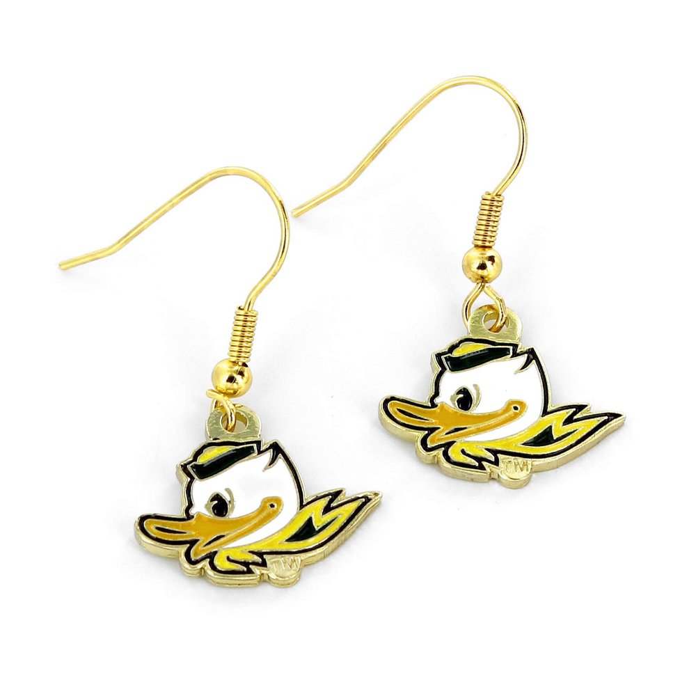 NCAA Oregon Ducks Team Logo Dangler Earrings