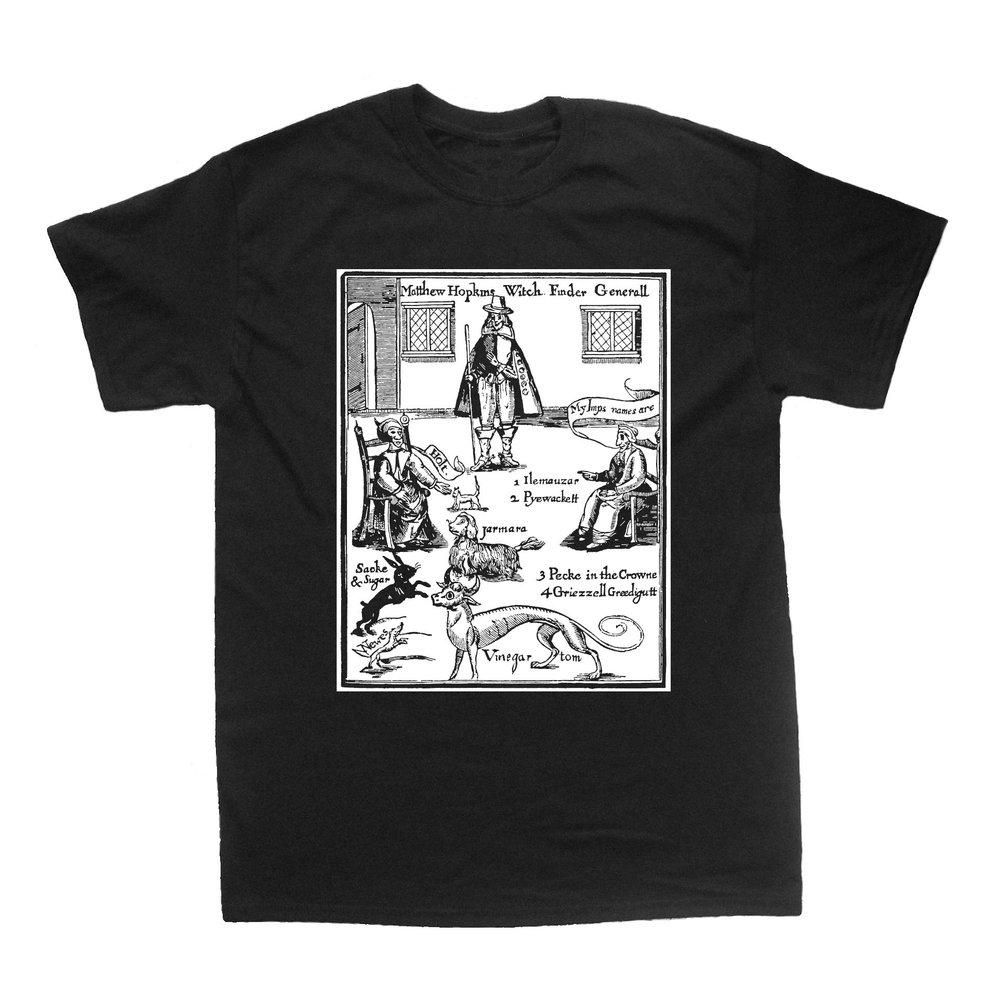 Chat Noir Matthew Hopkins Witch Finder General Shirt - Pentacle Occult Gothic Witchcraft (X-Large)