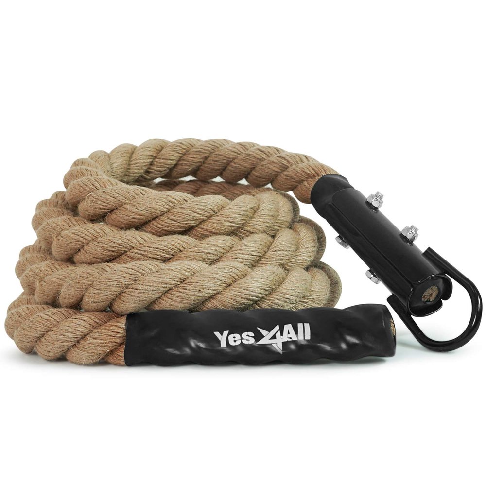 Yes4All Gym Climbing Rope for Fitness & Strength Training, 1.5-inch Diameter  Length Available 10, 15, 20ft (1.5in - 20ft)