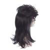 XZEN Men's 70/80s Wig Costume Wig Long Curly Black Rocker Wig Music Festival-Carnival Wig (style 1) view 4