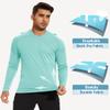 Fishing Shirts for Men Rash Guards Athletic Shirts UPF 50+ Sun Protection Long Sleeve Workout Shirts Quick Dry Running T-Shirt Lake Blue view 4