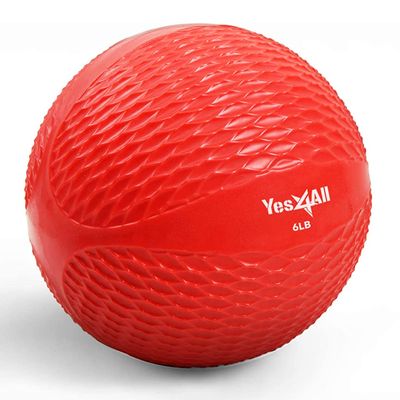 Yes4All Soft Weighted Toning Ball Knurl 6lb - Red