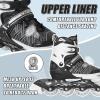 Nattork Adjustable Inline Skates for Big Boys Youth with Light up Wheels - Black Youth Blade Roller for Beginners Teen Size 5 6 7 8 Ages 11 12 13 14 15 view 2