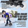 Nattork Adjustable Inline Skates for Big Boys Youth with Light up Wheels - Black Youth Blade Roller for Beginners Teen Size 5 6 7 8 Ages 11 12 13 14 15 view 3