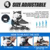 Nattork Adjustable Inline Skates for Big Boys Youth with Light up Wheels - Black Youth Blade Roller for Beginners Teen Size 5 6 7 8 Ages 11 12 13 14 15 view 4
