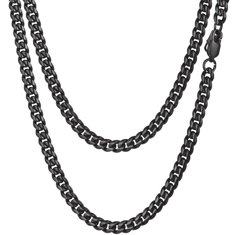 PROSTEEL Black Cuban Chain Statement Necklace Men Jewelry Custom Rock Chain Curb Link Chain