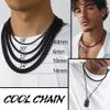 PROSTEEL Black Cuban Chain Statement Necklace Men Jewelry Custom Rock Chain Curb Link Chain view 2