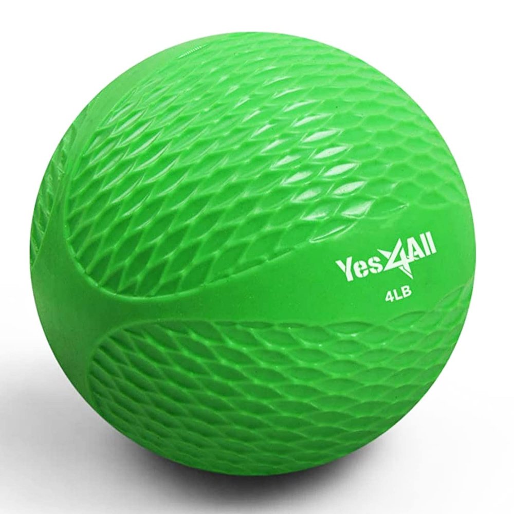 Yes4All Weighted Toning Balls for Exercise, Soft Medicine Balls for Exercise, Pilates, Yoga, Balance, Flexibility, 2-10lbs
