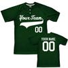 Custom Baseball Jersey 2 Button Solid Color with Logo| Forest Green | Youth Sm view 1