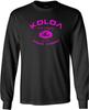 Joe's USA Koloa Surf Vintage Logo Heavy Cotton Long Sleeve T-Shirt-2XL-Black/pink view 1