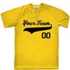 Custom Baseball Jersey 2 Button Solid Color with Logo| Gold | Youth Small view 2