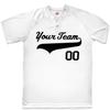 Custom Baseball Jersey 2 Button Solid Color with Logo| White | Youth Large view 2