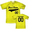 Custom Baseball Jersey 2 Button Solid Color with Logo| Optic Yellow | Youth Med view 1