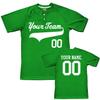 Custom Baseball Jersey 2 Button Solid Color with Logo| Kelly Green | Youth Sm view 1