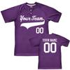 Custom Baseball Jersey 2 Button Solid Color with Logo| Purple | Youth Large view 1