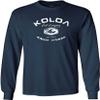 Joe's USA Koloa Surf Vintage Logo Heavy Cotton Long Sleeve T-Shirt, 2XL, Navy view 1