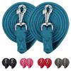 Derby Originals Pair of 10' Flat Soft Grip Cotton Lead Ropes with Removable Snap for Horses and Livestock view 1