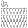 Spring Snap Hook, Lsqurel 304 Stainless Steel Carabiner Steel Clips Keychain Heavy Duty Quick Link for Camping Hiking Traveling (M8 30pcs) view 1