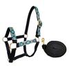 Tahoe Tack Patterned Nylon Mini Horse Halters with Padded Noseband and Matching 7 Soft Grip Lead Rope - 6 Month Warranty view 2
