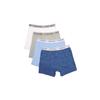 Calvin Klein Kids Boys' Modern Cotton Boxer Brief Underwear 4-Pack, Blue/Grey/White, Small view 1