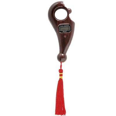 Digital Finger Tasbeeh Misbaha Counter for Prayer Islamic Tasbih Muslim (Dark Brown Wood)