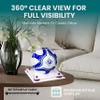 Better Display Cases Acrylic Display Case for Collectibles, Full Size Soccer Ball Display Case, Purple Risers & White Base, Handcrafted Showcase Box.DIM;9.75" L x 9.75" W x 9.75" H. (B02) view 2