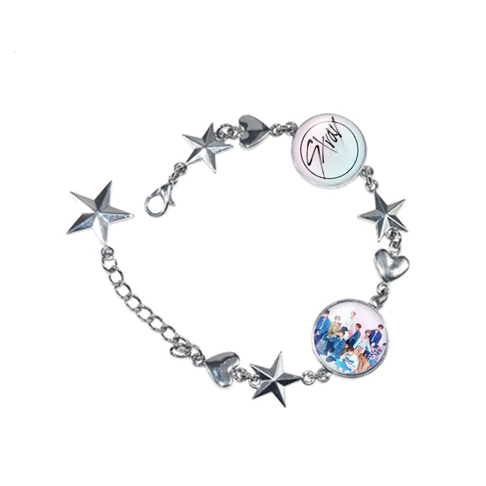 KPOP Skz Bracelet Skz Merchandsie Zinc Alloy Wristband Chain Bracelets Bangle for Women