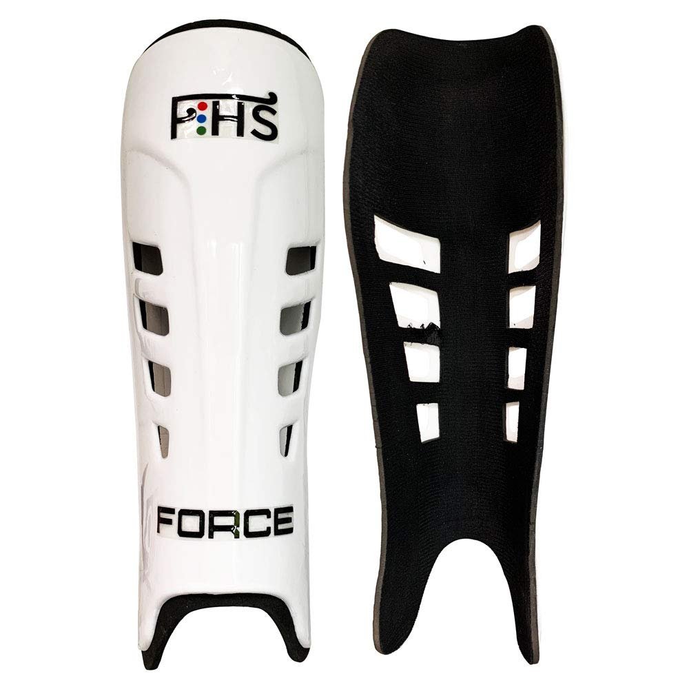 Field Hockey Shin Guards Force with No Straps (Medium, Force - White)