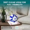 Better Display Cases Acrylic Display Case for Collectibles, Full Size Soccer Ball Display Case, Pink Risers & White Base, Handcrafted Showcase Box.DIM;9.75" L x 9.75" W x 9.75" H. (B02) view 2