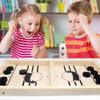 moopok Fast Sling Puck Game - Fast Action Super Foosball Table Desktop Battle Slingshot Wooden Air Hockey Board Game -Guaranteed Fun for Family Game Night or Friends Party view 2