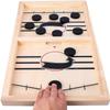moopok Fast Sling Puck Game - Fast Action Super Foosball Table Desktop Battle Slingshot Wooden Air Hockey Board Game -Guaranteed Fun for Family Game Night or Friends Party view 4