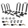 AA-Racks Kayak Roof Rack for 2 Kayaks Foldable Stainless Steel J-Bar Rack Roof Top Mount with Tie Down Straps & Anchor Straps, Folding Carrier for Your Canoe, SUP and Kayaks on SUV Car Truck view 1