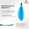 Abahub Kayak Paddle x 1, 90.5 Inches Kayaking Oars for Boating, Canoeing with Extra Paddle Leash, Aluminum Alloy Shaft Blue Plastic Blades view 3