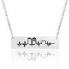 WSNANG Book Lover Heartbeat Necklace - Reading Club Jewelry, Bookworm Gift for Librarians, Bibliophiles, Readers, Writers (Literature) view 1