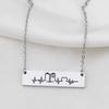 WSNANG Book Lover Heartbeat Necklace - Reading Club Jewelry, Bookworm Gift for Librarians, Bibliophiles, Readers, Writers (Literature) view 2