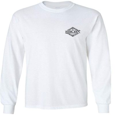 Koloa Surf Mens Diamond Thruster Logo Long Sleeve T-Shirt-Tall-3XLT-White/b