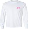 Koloa Surf Mens Diamond Thruster Logo Long Sleeve T-Shirt-Tall-3XLT-White/pink view 1