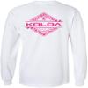 Koloa Surf Mens Diamond Thruster Logo Long Sleeve T-Shirt-Tall-3XLT-White/pink view 2